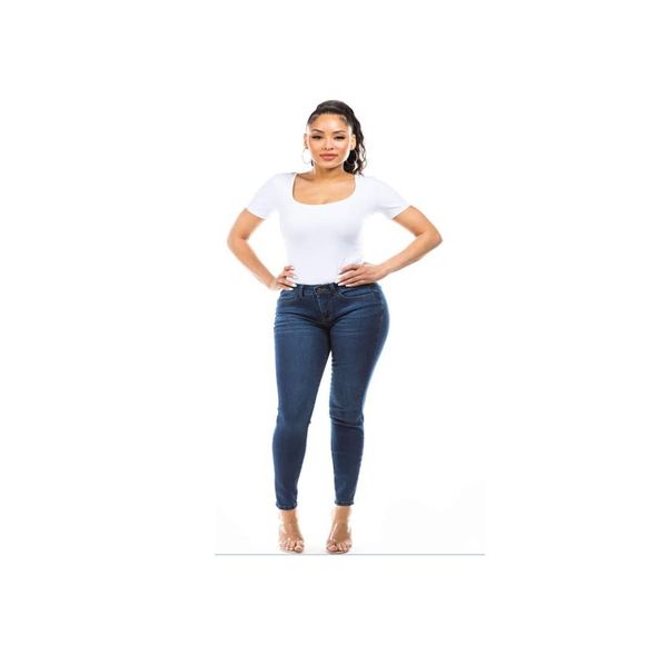 JEANS STRETCH DENIM BLUE, H2 XA 198 SIZE 9, WAIST 31 SKINNY, Butt LIFTING - Picture 4 of 9